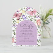 A Little Butterfly Is On The Way Purple Arch Kaart (Staand voorkant)