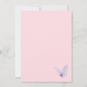 A Little Butterfly Wildflower Baby Shower Kaart (Achterkant)