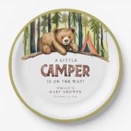 A Little Camper Forest Baby Shower Papieren Bordje
