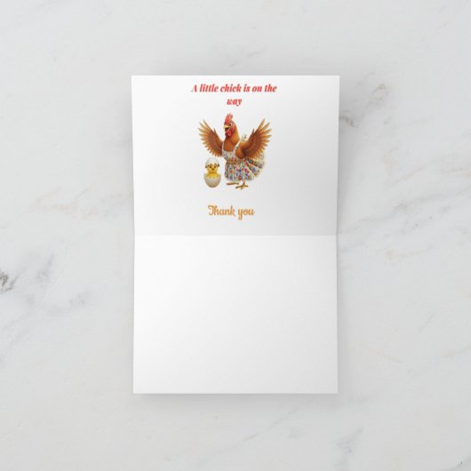 A little chick is on the way  bedankkaart (Binnen)