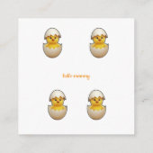 A little chick is on the way informatiekaartje (Achterkant)