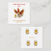 A little chick is on the way informatiekaartje (Voorkant / Achterkant)