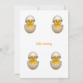 A little chick is on the way kaart (Achterkant)