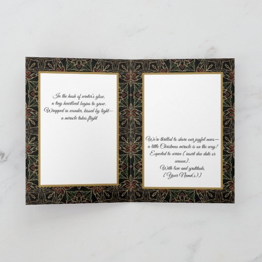 A Little Christmas Miracle Is on the Way Card Kaart (Binnen)