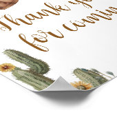 A Little Cowboy Baby shower Bedankt voor je komst Poster (Hoek)