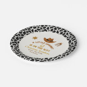 A Little Cowboy Is on The Way Baby Shower Papieren Bordje (Gekanteld)