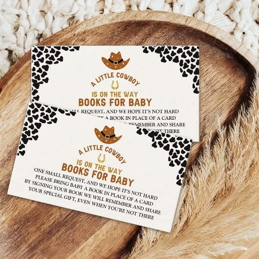 A Little Cowboy Is on The Way Cute Baby Shower Informatiekaartje
