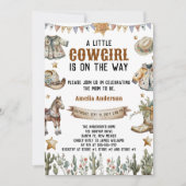 A Little Cowboy is op weg naar een rustiek Baby sh Kaart (Voorkant)