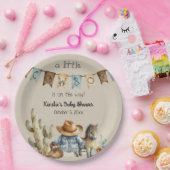 A Little Cowboy is op weg naar het Baby shower Nap Papieren Bordje (Feest)