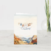 A Little Cowboy Western Canyon Baby Shower  Bedankkaart (Achterkant)