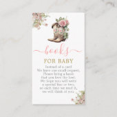 A Little Cowgirl Baby shower Boeken voor Baby Informatiekaartje (Voorkant)
