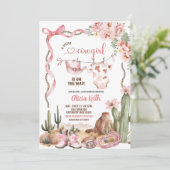 A little cowgirl baby shower kaart (Staand voorkant)