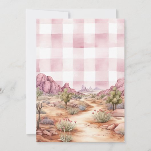 A Little Cowgirl is op weg naar het Baby shower We Kaart (Achterkant)