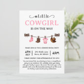 A Little Cowgirl is op weg naar Western Baby showe Kaart (Staand voorkant)