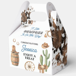 A Little Cowpoke is on the Way 5"w x 3"l x 6.5"h Bedankdoosjes