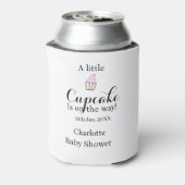 A little cupcake is on its way baby shower name da blikjeskoeler (Blikje Achterkant)