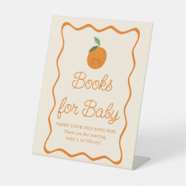 A Little Cutie Baby shower Boeken voor Baby Reclamebord Met Voetstuk