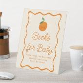 A Little Cutie Baby shower Boeken voor Baby Reclamebord Met Voetstuk (Insitu)