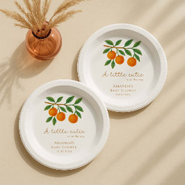 A Little Cutie Baby Shower Papieren Bordje