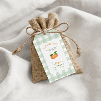 A Little Cutie Citrus Green Baby Shower Gift Tag Cadeaulabel