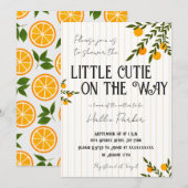 A Little Cutie is On The Way Invitation Kaart (Voorkant / Achterkant)