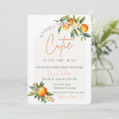 A Little Cutie is op de weg Baby shower uitnodigen Kaart (Staand voorkant)