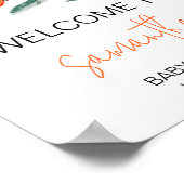 A Little Cutie is op de Weg Oranje Welkom Poster (Hoek)