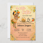 A Little Cutie is op weg naar Baby shower Girl Kaart (Voorkant)