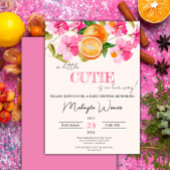 A Little Cutie is op weg naar oranje Baby shower Kaart