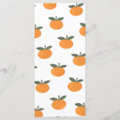 A Little Cutie Orange Gender Neutral Citrus Modern Menu (Achterkant)