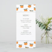 A Little Cutie Orange Gender Neutral Citrus Modern Menu (Staand voorkant)