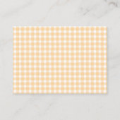 A Little Cutie Orange Gingham Citrus baby shower   Informatiekaartje (Achterkant)