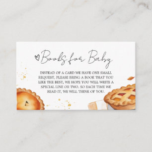 A Little Cutie Pie Baby shower Boeken voor Baby Informatiekaartje