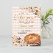 A little Cutie Pie Baby Shower Gingham Fall Floral Kaart (Staand voorkant)