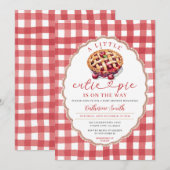 A Little Cutie Pie is onderweg naar Baby shower Re Kaart (Voorkant / Achterkant)