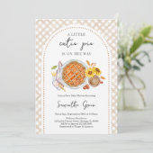 A Little Cutie Pie is op de weg Baby shower Kaart (Staand voorkant)