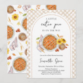 A Little Cutie Pie is op de weg Baby shower Kaart (Voorkant / Achterkant)