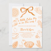 A Little Cutie Pie is op de weg Baby shower Party Kaart (Voorkant)