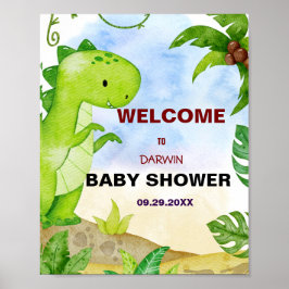 A Little Dino komt binnenkort uit! Baby Shower Poster