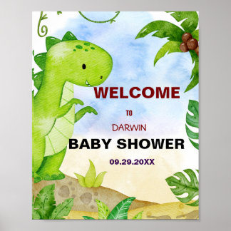 A Little Dino komt binnenkort uit! Baby Shower Poster