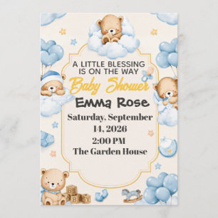 A Little Dream Come True Baby Shower Uitnodiging