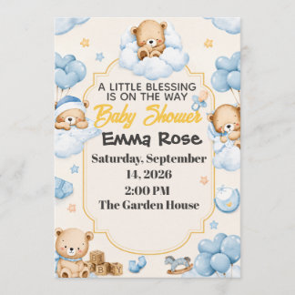 A Little Dream Come True Baby Shower Uitnodiging