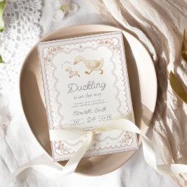 A Little Duckling is on The Way Baby Shower Kaart