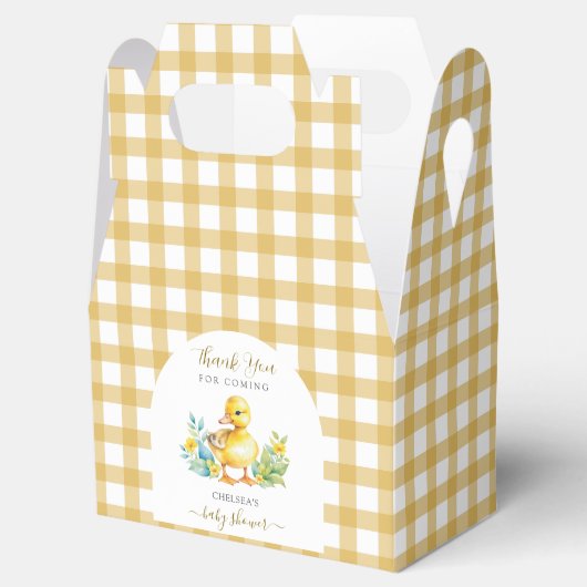 A Little Duckling is On The Way Duck Baby Shower Bedankdoosjes (Geopend)