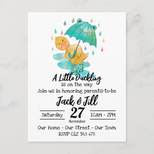 A Little Duckling is onderweg op uitnodiging (Voorkant)