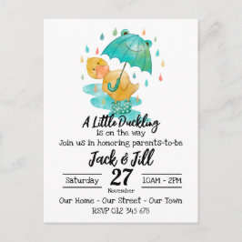A Little Duckling is op de weg uitnodiging Postcar