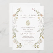 A Little Egg Is About To Hatch Baby Shower Kaart (Voorkant / Achterkant)