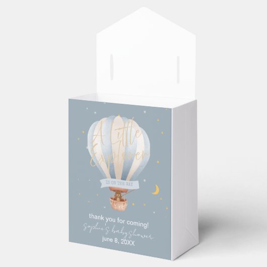 A Little Explorer Hot Air Balloon Bedankdoosjes (Geopend)