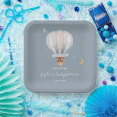 A Little Explorer Hot Air Balloon Custom Papieren Bordje (Feest)