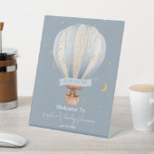 A Little Explorer Hot Air Balloon Welcome Reclamebord Met Voetstuk (Insitu)